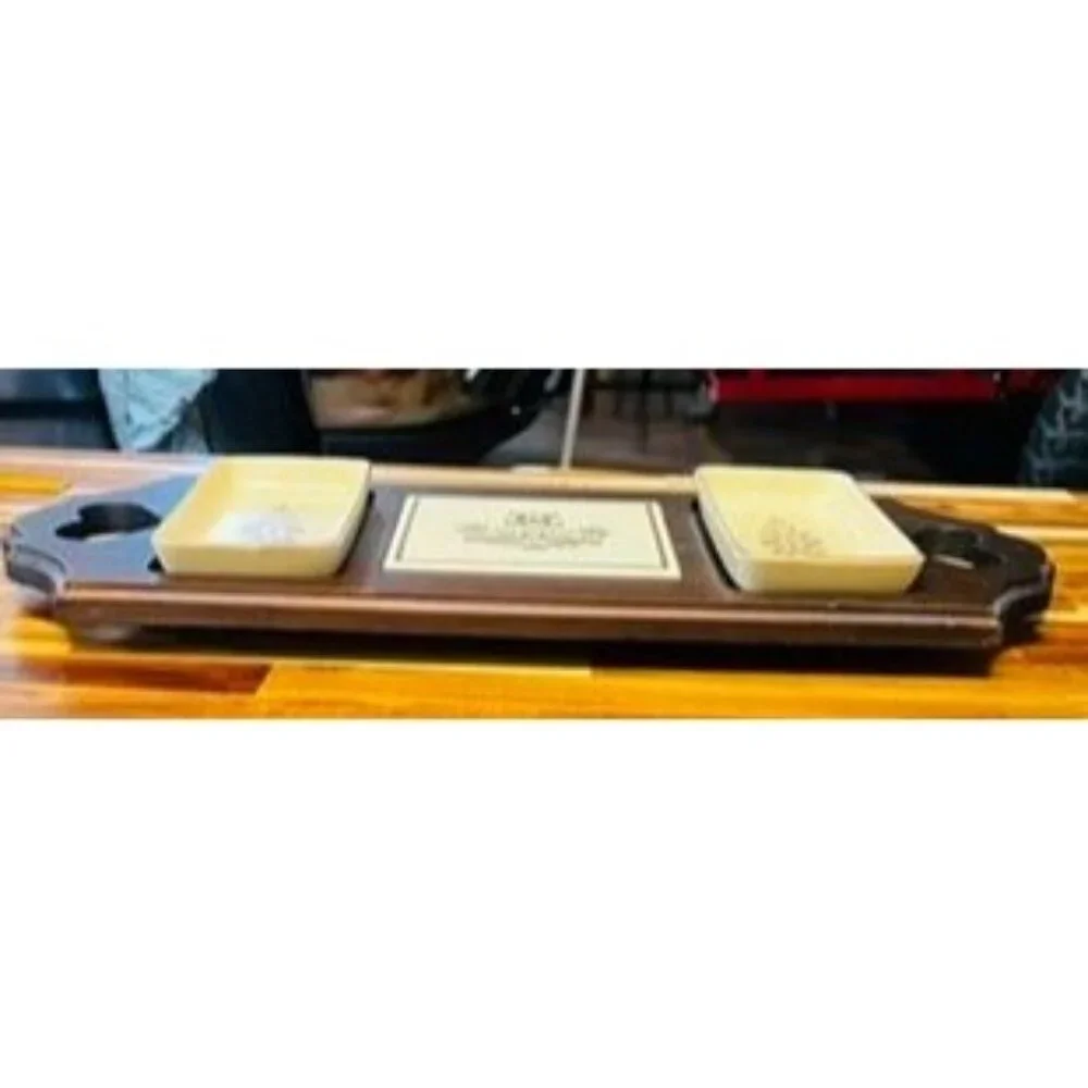 Vintage Pfaltzgraff Village Wood Party Server, relish tray, candy dish